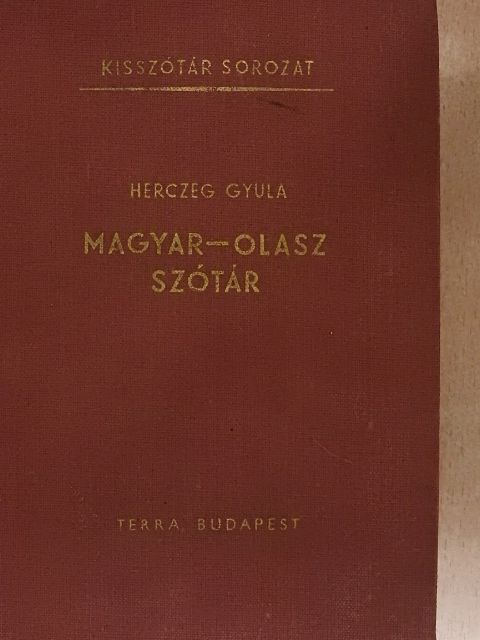 Herczeg Gyula - Magyar-olasz szótár [antikvár]