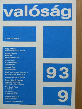 Bánfalvi Attila - Valóság 1993. szeptember [antikvár]