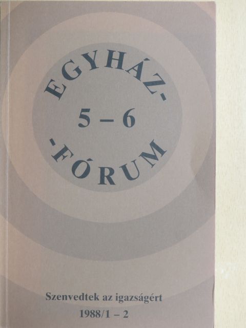 Gerd Sticker - Egyházfórum 1988/1-2. [antikvár]