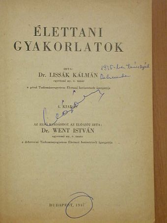 Dr. Lissák Kálmán - Élettani gyakorlatok [antikvár]