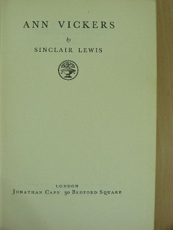 Sinclair Lewis - Ann Vickers [antikvár]