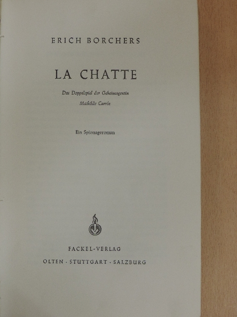 Erich Borchers - La Chatte [antikvár]