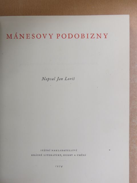 Jan Loris - Mánesovy Podobizny [antikvár]