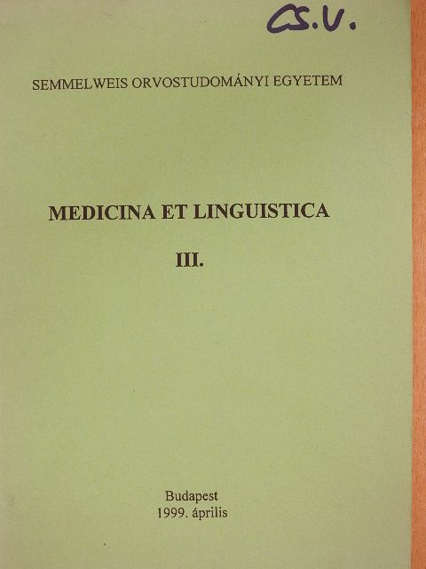 Bíró András - Medicina et linguistica III. [antikvár]