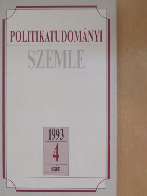 Alfred Stepan - Politikatudományi Szemle 1993/4. [antikvár]