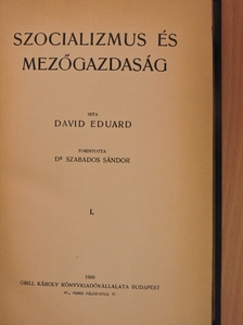 David Eduard - Szocializmus és mezőgazdaság I. (töredék) [antikvár]
