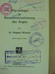 Dr. Stephan Witasek - Psychologie der Raumwahrnehmung des Auges [antikvár]