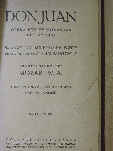 Lorenzo Da Ponte - Don Juan [antikvár]