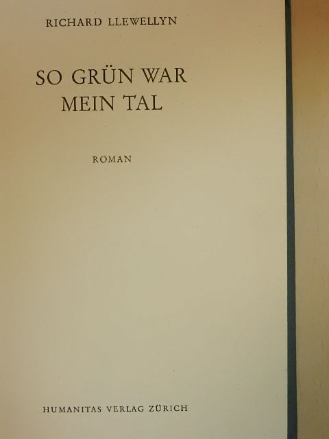 Richard Llewellyn - So grün war mein tal [antikvár]