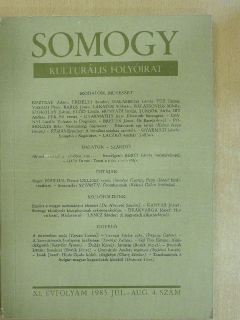 Balázsovics Mihály - Somogy 1983. július-augusztus [antikvár]