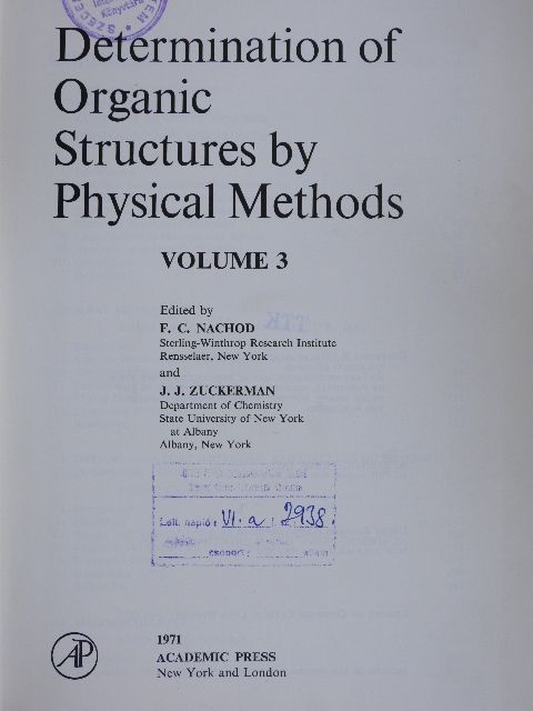 C. R. Brundle - Determination of Organic Structures by Physical Methods 3. [antikvár]