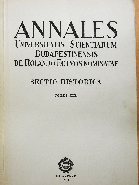 Gerics József - Annales Universitatis Scientiarum Budapestinensis de Rolando Eötvös Nominatae XIX. [antikvár]