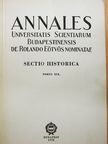 Gerics József - Annales Universitatis Scientiarum Budapestinensis de Rolando Eötvös Nominatae XIX. [antikvár]