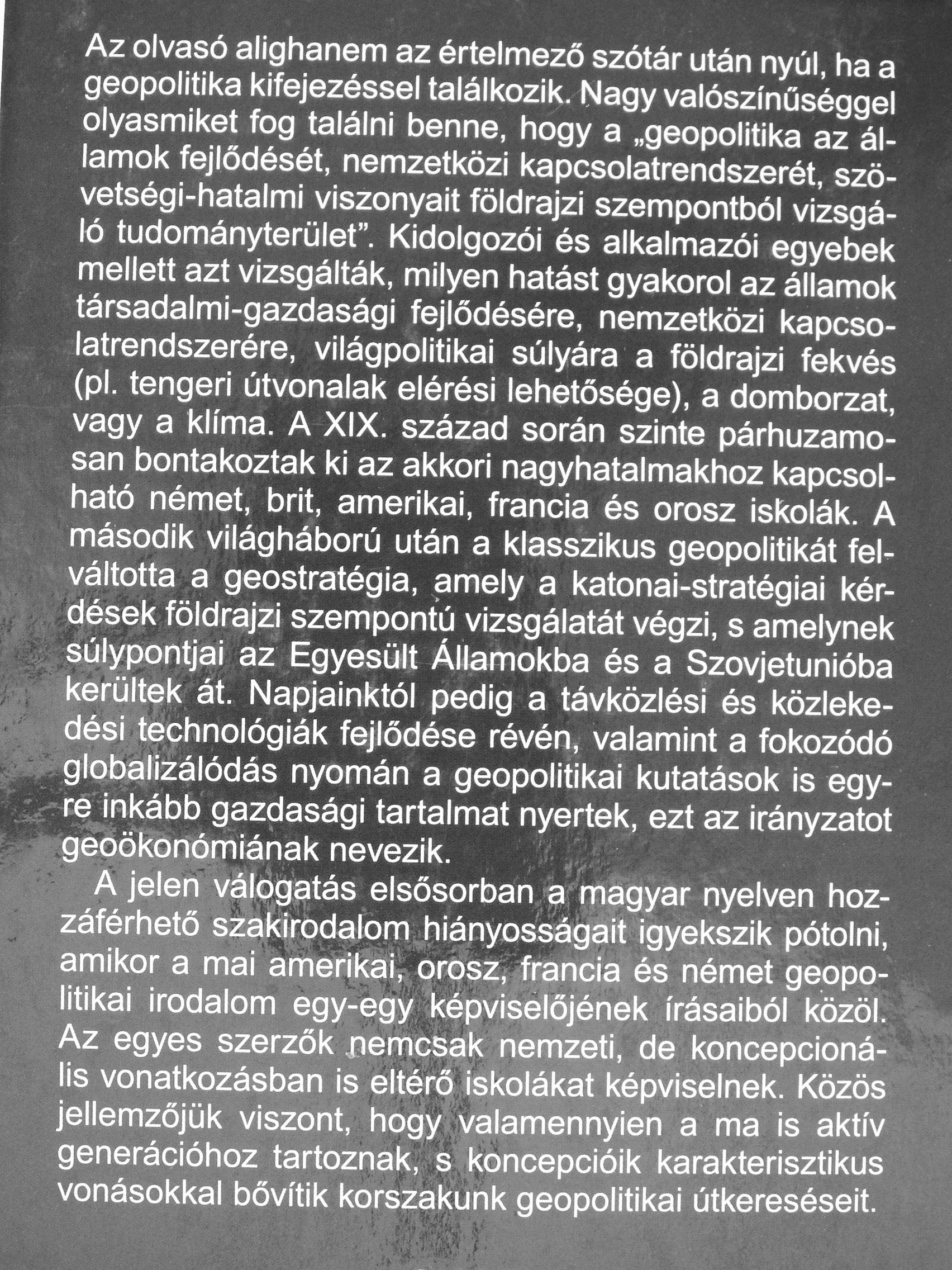 Geopolitika és biztonság [antikvár]