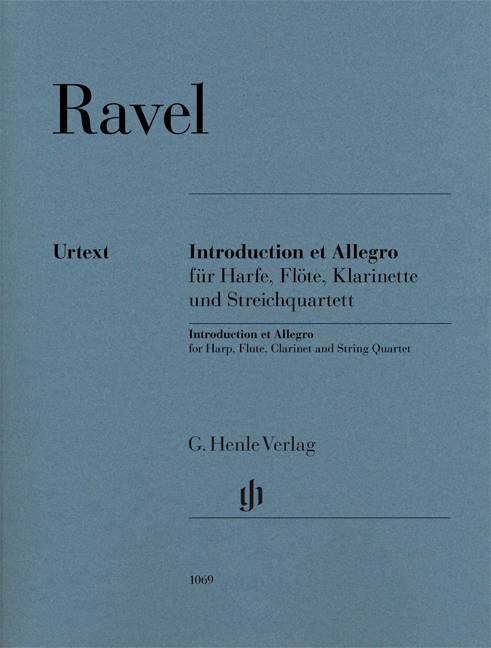 RAVEL... - INTRODUCTION ET ALLEGRO FÜR HARVE, FLÖTE, KLARINETTE UND STREICHQUARTETT. STIMMEN (P. JOST)