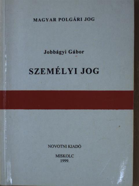 Jobbágyi Gábor - Személyi jog [antikvár]