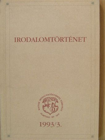 Aczél Géza - Irodalomtörténet 1993/3. [antikvár]