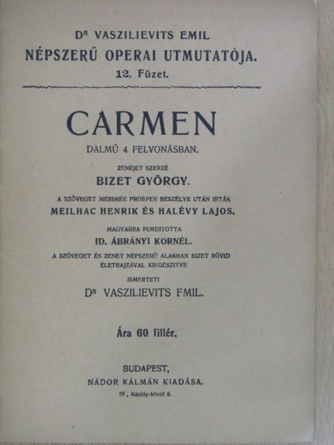 Bizet György - Carmen [antikvár]