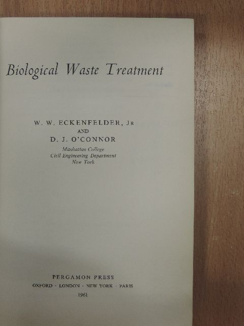 D. J. O'Connor - Biological Waste Treatment [antikvár]