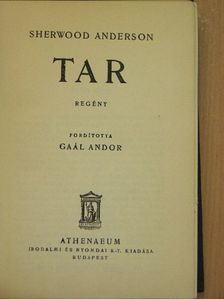 Sherwood Anderson - Tar [antikvár]