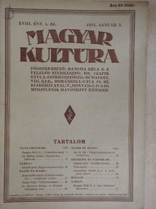 Bangha Béla S. J. - Magyar Kultúra 1931. január 5. [antikvár]