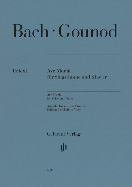 BACH / GOUNOD - AVE MARIA FOR VOICE AND PIANO - EDITION FOR MEDIUM VOICE