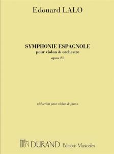 LALO, EDOUARD - SYMPHONIE ESPAGNOLE POR VIOLON ET ORCHESTRE - REDUCTION POUR VIOLON ET PIANO