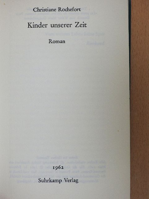 Christiane Rochefort - Kinder unserer Zeit [antikvár]