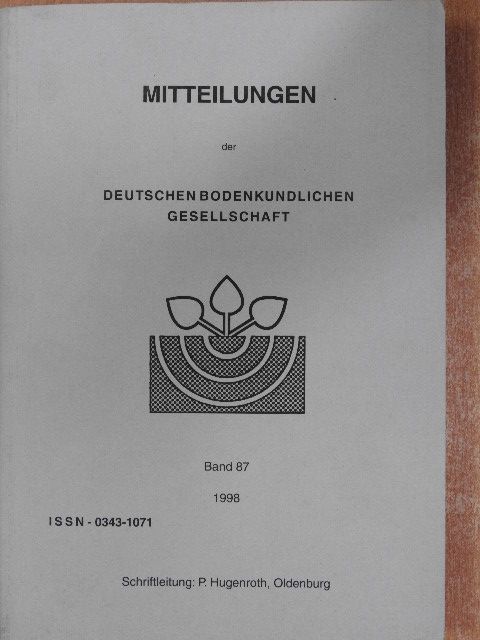 E. Cordsen - Mitteilungen der Deutschen Bodenkundlichen Gesellschaft 87 [antikvár]