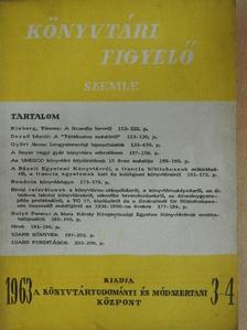Bolyó Ferenc - Könyvtári figyelő 1963/3-4. [antikvár]