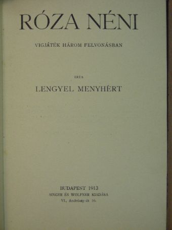 Lengyel Menyhért - Róza néni [antikvár]