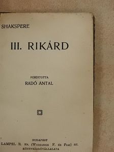 Shakspere - III. Rikárd [antikvár]