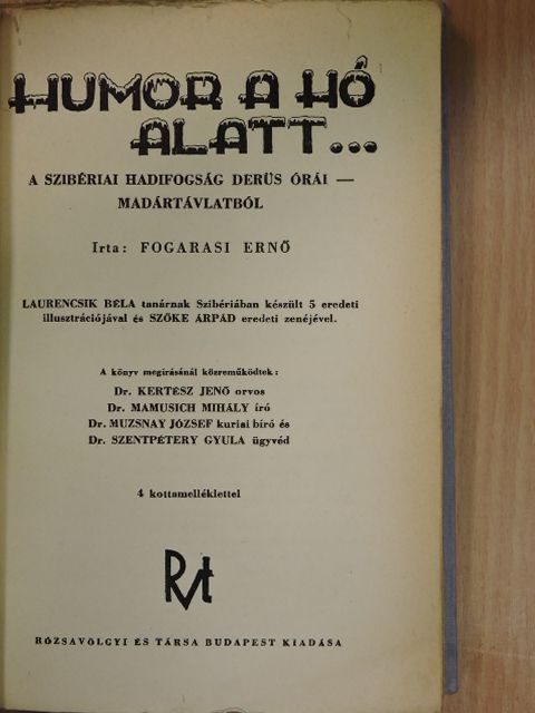 Dr. Kertész Jenő - Humor a hó alatt... [antikvár]