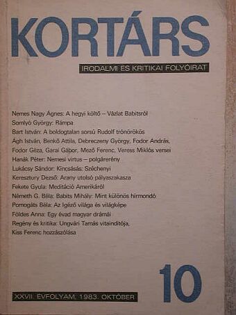 Ágh István - Kortárs 1983. október [antikvár]