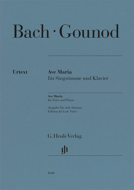BACH / GOUNOD - AVE MARIA FOR VOICE AND PIANO - EDITION FOR LOW VOICE