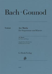 BACH / GOUNOD - AVE MARIA FOR VOICE AND PIANO - EDITION FOR LOW VOICE