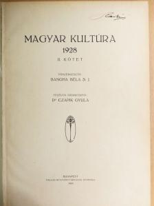 Bangha Béla S. J. - Magyar Kultúra 1928. II. félév [antikvár]