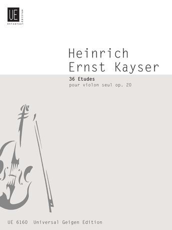KAYSER - 36 ETUDES OP.20 POUR VIOLON SEUL