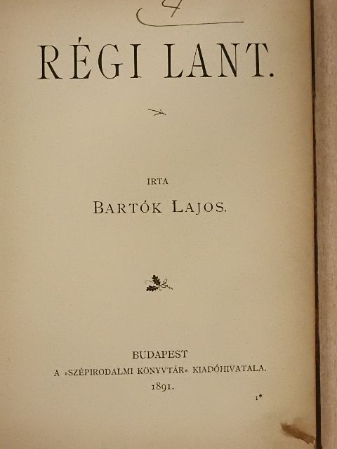 Bartók Lajos - Régi lant [antikvár]