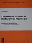 Josef Matuz - Krimtatarische Urkunden im Reichsarchiv zu Kopenhagen [antikvár]