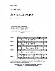 BYRD - AVE VERUM CORPUS SATB