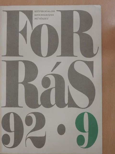 Balassa Péter - Forrás 1992. szeptember [antikvár]