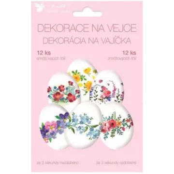Tojásdíszítő fólia, 12 db-os - Virágok