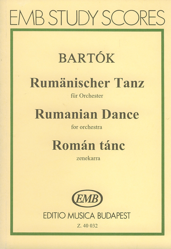 Bartók Béla - ROMÁN TÁNC ZENEKARRA, KISPARTITÚRA