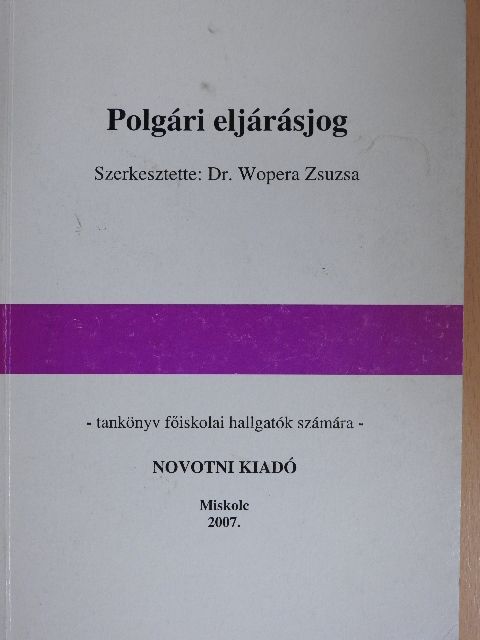 Harsági Viktória - Polgári eljárásjog [antikvár]