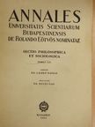 Hermann István - Annales Universitatis Scientiarum Budapestinensis de Rolando Eötvös Nominatae XV. [antikvár]