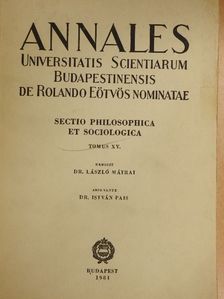 Hermann István - Annales Universitatis Scientiarum Budapestinensis de Rolando Eötvös Nominatae XV. [antikvár]