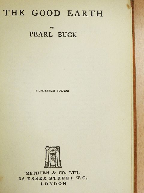 Pearl Buck - The Good Earth [antikvár]