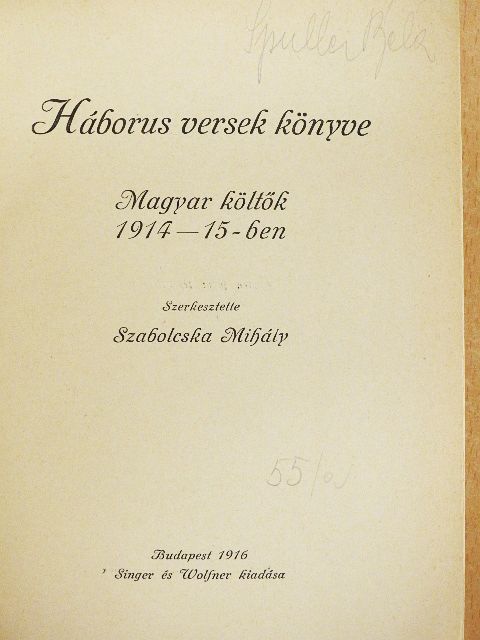 Ábrányi Emil - Háborus versek könyve [antikvár]