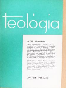 Bozóky Éva - Teológia 1981/1. [antikvár]